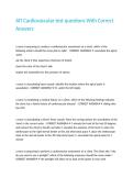 ATI Cardiovascular test questions With Correct Answers
