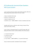ATI Cardiovascular Assessment Exam Questions With Correct Answers