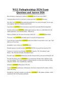 WGU Pathophysiology D236 Exam Questions and Answer 2026