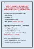 FLORIDA GHP FINAL EXAM 2026 NEWEST BANK  ACCURATE CURRENTLY TESTING EXAM WITH  ACTUAL QUESTIONS WITH DETAILED VERIFIED  ANSWERS&vert;&vert;ALREADY GRADED A&plus;&vert;&vert;NEWEST EXAM&excl;&excl;&excl;