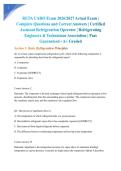 RETA CARO Exam 2026&sol;2027 Actual Exam &vert; Complete Questions and Correct Answers &vert; Certified Assistant Refrigeration Operator &vert; Refrigerating Engineers & Technicians Association &vert; Pass Guaranteed - A&plus; Graded