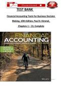 Financial Accounting Tools for Business Decision Making 10th Edition Test Bank by Paul D&period; Kimmel&comma; Jerry J&period; Weygandt & Jill E&period; Mitchell &vert; Chapters 1&ndash;13 &vert; Verified Q&A &vert; 2026 Updated