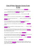 Class D Water Operator License Exam TCEQ