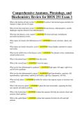 Comprehensive Anatomy&comma; Physiology&comma; and Biochemistry Review for BIOS 251 Exam 1
