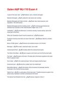Galen A&P NU-110 Exam 4 Questions With Correct Solutions&comma; Already Passed&excl;&excl;