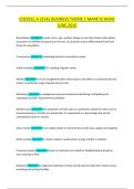 EDEXCEL A LEVEL BUSINESS THEME 1 MARK SCHEME JUNE 2026