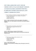 NEW YORK LABORATORY SAFETY OFFICER  CERTIFICATION ACTUAL EXAM 2026&sol;2027 COMPLETE  ACCURATE EXAM REAL QUESTIONS WITH WELL  ELABORATED ANSWERS AND RATIONALES&period; &lpar;100&percnt; CORRECT VERIFIED SOLUTIONS&rpar; 