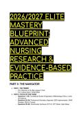 2026&sol;2027 Advanced Nursing Research & EBP Test Bank &vert; LoBiondo-Wood 10th Edition &vert; Full Rationales & Mentor Analysis