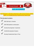NUR 160 Exam 1 Questions with Answers &lpar;Hondros 2026&ndash;2027&rpar; &ndash; A&plus; Nursing Fundamentals Study Guide