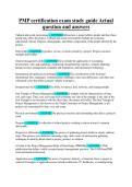 PMP certification exam study guide Actual question and answers