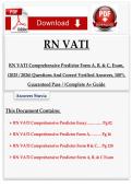 Rn vati comprehensive predictor form a b c exam 2025 2026 questions and correct verified answers