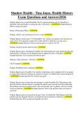 Shadow Health - Tina Jones&comma; Health History Exam Questions and Answers2026