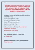NSG 522 EPIDEMIOLOGY AND BIOSTAT FINAL&comma; NSG  522 FINAL VERIFIED EXAM 2026&sol;2027 QUESTIONS  WITH DETAILED VERIFIED ANSWERS &sol; EXAM  QUESTIONS AND VERIFIED ANSWERS &vert;ALREADY  GRADED A&plus;&vert;&vert; NEWEST EXAM&excl;&excl;