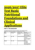 2026&sol;2027 Test Bank&colon; Nutritional Foundations and Clinical Applications &lpar;NCLEX & UT Austin Optimized&rpar;