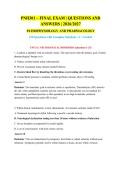 PNH301 COMPLETE EXAM BUNDLE 2026&sol;2027 &vert; Pathophysiology and Pharmacology &vert; Test 1 &plus; Test 2 Mid Term &plus; Final Exam &vert; 325 Total Questions w&sol; Complete Solutions &vert; Pass Guaranteed - A&plus; Graded