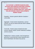 NU 518 EXAM 1 &vert;&vert; VERIFIED EXAM INCLUDES  ACCURATE AND VERIFIED QUESTIONS COVERING  ADVANCED CONCEPTS IN THEORETICAL  FOUNDATIONS OF NURSING PRACTICE&period; TOPICS MAY  INCLUDE NURSING THEORY DEVELOPMENT&vert;&vert;  NEWEST EXAM&excl;&excl;&excl;