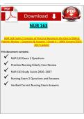 NUR 163 Exam 2 Questions with Answers &lpar;2026&ndash;2027&rpar; &ndash; A&plus; Care of Elderly Patients Nursing Study Guide