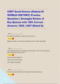 CSET Social Science &lpar;Subtest &num;1 WORLD HISTORY&rpar; Practice Questions &vert; Strategies Review of Key Quizzes with 100&percnt; Correct Answers &vert; 2026 &vert; 2027 &lpar;Rated A&rpar;    