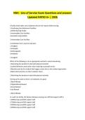 NHA - Line of Service Exam Questions and answers Updated RATED A&plus; &vert; 2026 
