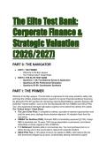 2026&sol;2027 Elite Corporate Finance Test Bank & Study Guide &vert; FIN 367 &vert; Berk & DeMarzo 3rd Edition