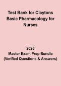 Test Bank for Clayton&rsquo;s Basic Pharmacology for Nurses PDF &vert; Nursing Exam Questions & Answers