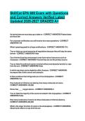SkillCat EPA 608 Exam with Questions and Correct Answers Verified Latest Updated 2026-2027 GRADED A&plus;