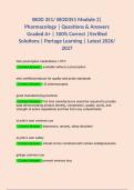BIOD 351&sol; BIOD351 Module 2&vert; Pharmacology &vert; Questions & Answers Graded A&plus; &vert; 100&percnt; Correct &vert;Verified Solutions &vert; Portage Learning &vert; Latest 2026&sol; 2027 