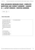 2026 ADVANCED MEDSURG EXAM &vert; COMPLETE  QUESTIONS AND CORRECT ANSWERS &vert; GRADED  A&plus; &vert; LATEST VERSION &vert; VERIFIED ANSWERS