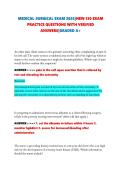 MEDICAL-SURGICAL EXAM 2026&vert;NEW 130 EXAM PRACTICE QUESTIONS WITH VERIFIED ANSWERS&vert;GRADED A&plus;