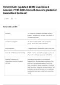 NCSO EXAM &lpar;updated 2026&rpar; Questions & Answers &vert; With 100&percnt; Correct Answers graded A&plus; Guaranteed Success&excl;&excl;