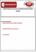 NURSING RNSG 2221 jurisprudence QUESTIONS AND 100&percnt; CORRECT ANSWERS WITH RATIONALES