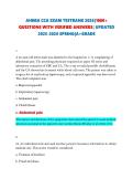 AHIMA CCA EXAM TESTBANK 2026&vert;1000&plus; QUESTIONS WITH VERIFIED ANSWERS&vert; UPDATED 2025-2026 SPRING&vert;A&plus;GRADE
