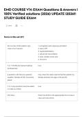 EMD COURSE V14 EXAM  Questions & Answers &vert; 100&percnt; Verified solutions &lpar;2026&rpar; UPDATE &vert;2026&excl;&excl; STUDY GUIDE EXAM  