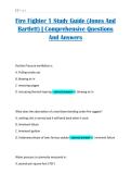 Fire Fighter 1 Study Guide &lpar;Jones And Bartlett&rpar; &vert; Comprehensive Questions And Answers