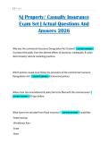 Nj Property&sol; Casualty Insurance Exam Set &vert; Actual Questions And Answers 2026