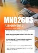 MNO2603  Assignment 1  2026 &vert; Due April 2026  - Distinction Guaranteed