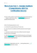 Micro Econ Test 1 - Georgia Southern &vert; Comprehensive Q&A For Certification Success