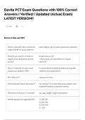 Davita PCT Exam Questions with 100&percnt; Correct Answers &vert; Verified &vert; Updated &lpar;Actual Exam&rpar; LATEST VERSION&excl;&excl;