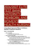 2026&sol;2027 Elite Test Bank&colon; Maternity&comma; Newborn&comma; and Women's Health Nursing&colon; A Case-Based Approach by O'Meara &lpar;1st Edition&rpar;