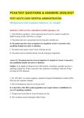 PCHA ACTUAL TEST 2026&sol;2027 &vert; Post-Acute Care Hospital Administration &vert; 100 Questions with Complete Solutions &vert; Pass Guaranteed - A&plus; Graded