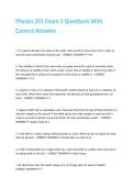 Physics 201 Exam 3 Questions With Correct Answers&period;