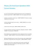Physics 201 final Exam Questions With Correct Answers&period;
