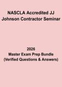 NASCLA Accredited Exam JJ Johnson Contractor Seminar PDF &vert; Contractor Licensing Test Prep Guide