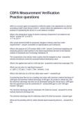 CDFA Measurement Verification Practice questions and answers fully solved