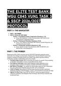 2026&sol;2027 Elite WGU C845 & SSCP 2026 Test Bank&colon; VUN1 Task 3 Pass Guide with Mentor Rationales  