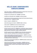 BIOL 231 EXAM 1 QUESTIONS WITH COMPLETE ANSWERS