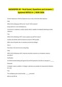HAZWOPER 40 - Final Exam&vert; Questions and answers &vert; Updated RATED A&plus; &vert; NEW 2026 