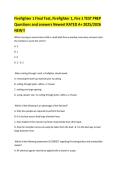 Firefighter 1 Final Test&comma; Firefighter 1&comma; Fire 1 TEST PREP Questions and answers Newest RATED A&plus; 2025&sol;2026 NEW&excl;&excl;