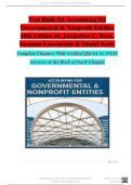 TEST BANK for Accounting for Governmental and Nonprofit Entities &lpar;19th Edition&rpar; by Neely&comma; Reck&comma; Lowensohn & Wilson 2025