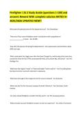Firefighter 1 & 2 Study Guide &lpar;questions 1-100&rpar; and answers Newest With complete solution RATED A&plus; 2025&sol;2026 UPDATED NEW&excl;&excl;